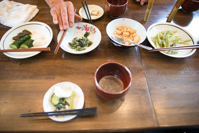 沢山並んだ漬け物